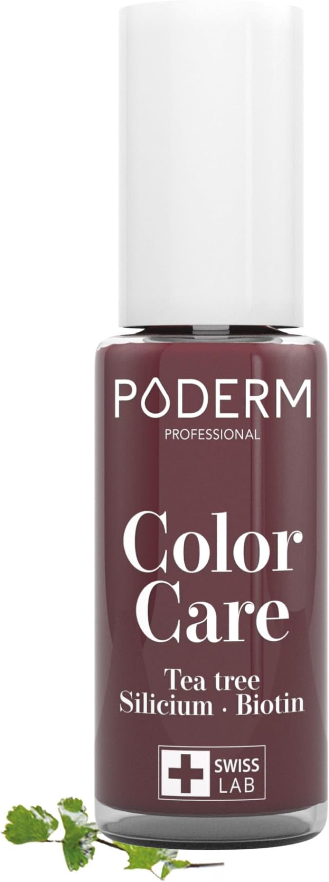 PODERM - nail Polish – Enriched with Tea Tree – Improves nail appearance – Ingredients Natural/Vegan - foot/hand - Swiss Made (Black-Red)