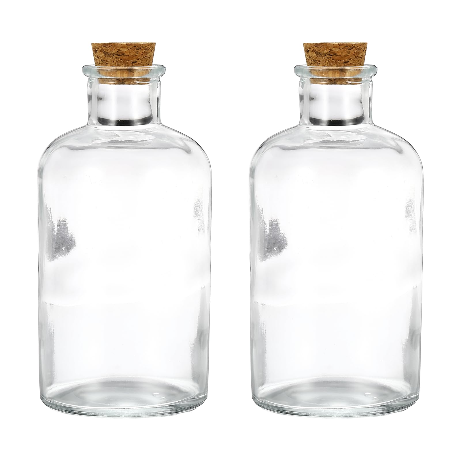 Flacon réactif en verre 500ml PATIKIL avec bouchon en bois pour stockage liquide laboratoire x2