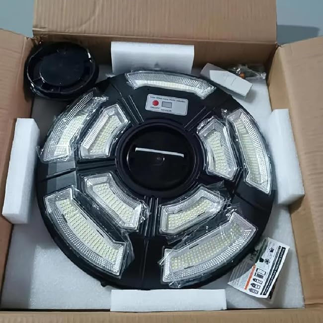 Solar LED Post Light Head, UFO Design, Outdoor Commercial Area Lighting (Pole Not Included)