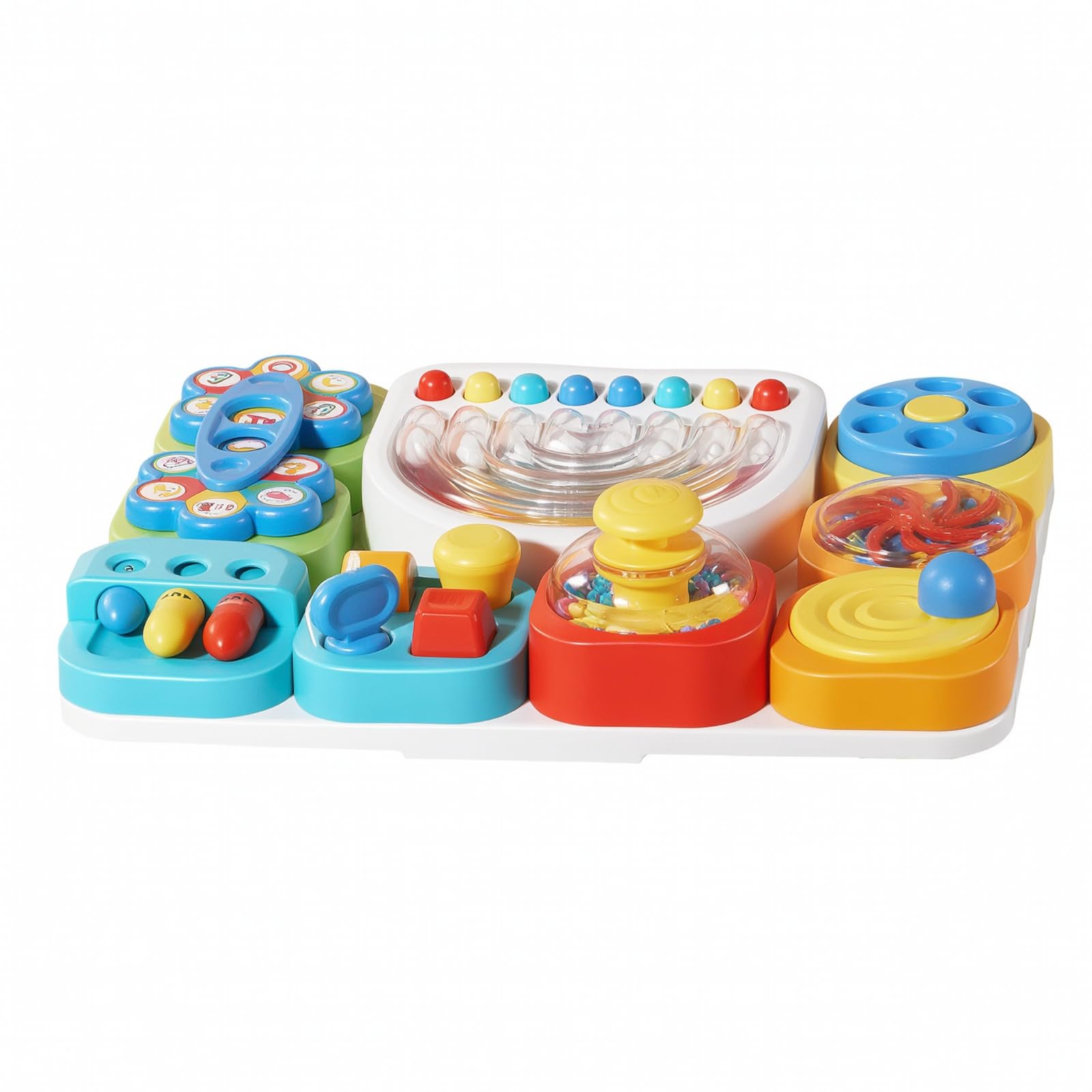 Colcolo Children Learning Board Tablero Sensorial Infantil Juguete Educativo Panel de Actividades Rompecabezas Material Estimula Motricidad Fina y Percepción Adecuado para Niños Pequeños Aula Hogar