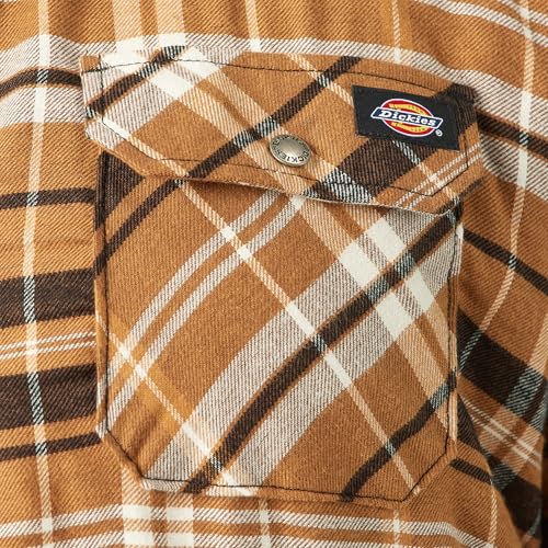 Dickies Mens Sherpa Lined Flannel Shirt Jacket W/Hydroshld4