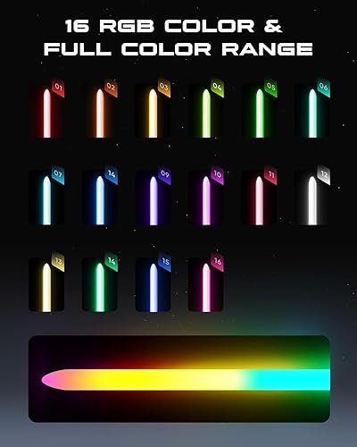 Miniatura 6 de Xenopixel 3.0 - Sable de luz con control de movimiento, serie oscura, sable de mandalore Elite de duelo negro, 34 fuentes de sonido, color infinito,