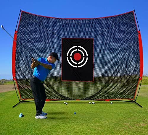 Golf Practice Hitting Nets for Backyard Driving Indoor Use Heavy Duty Practice Golf Driving Nets for Backyard Premium Portable Golf Impact Nets Cages with Frame and Net for Kids Men Women