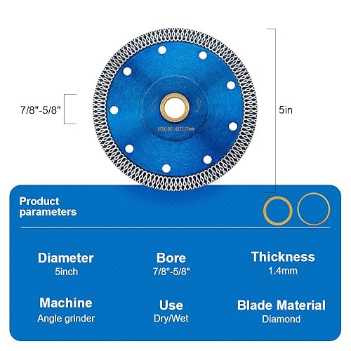 Miniatura 10 de Diex hoja fina de sierra de diamante para cortar mármol, granito, mosaicos y porcelana