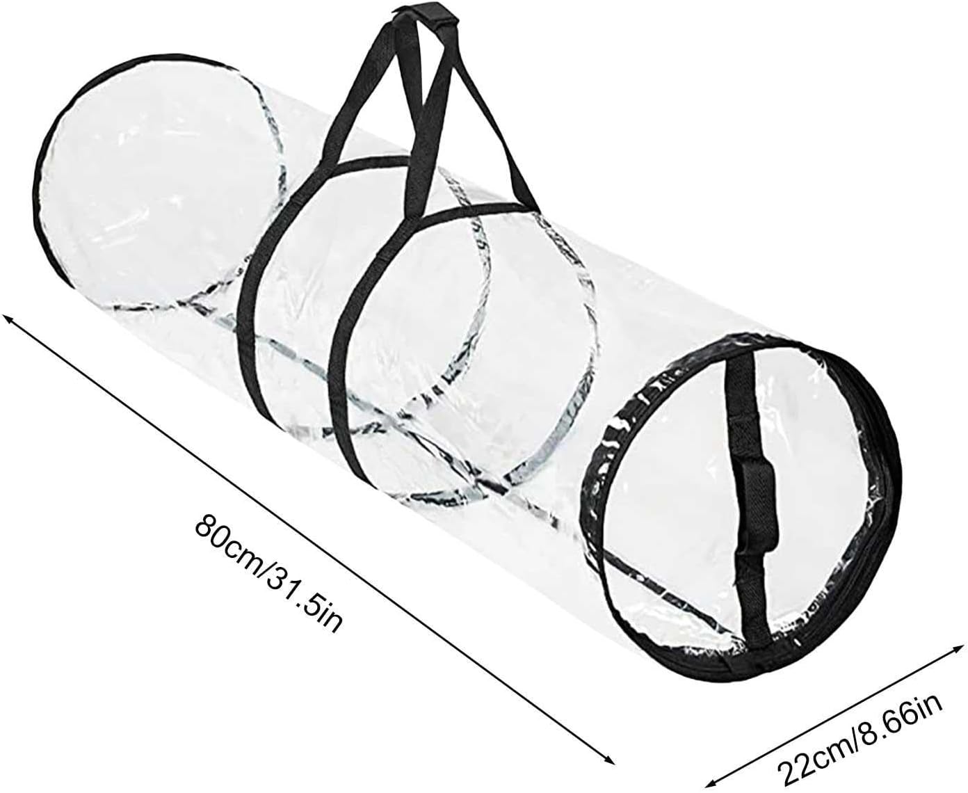 Wrapping Paper Holder Clear Window Handle Tote Organizer