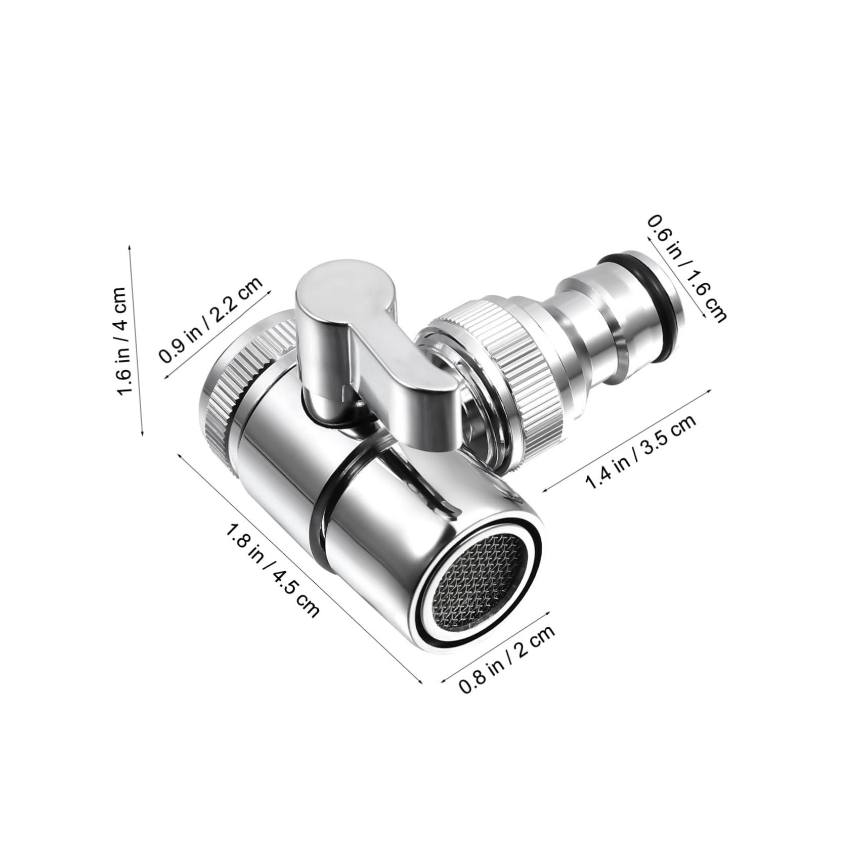 DOITOOL 2-Piece Sink Faucet Diverter Valve – 1.57" Inlet, 1.77" Outlet, Copper, For Dishwasher & Washing Machine