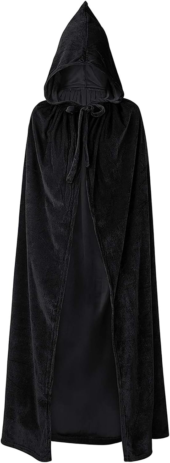 Durio Unisex Cloak with Hood - Halloween & Christmas Vampire Witch Cape Cosplay Costume