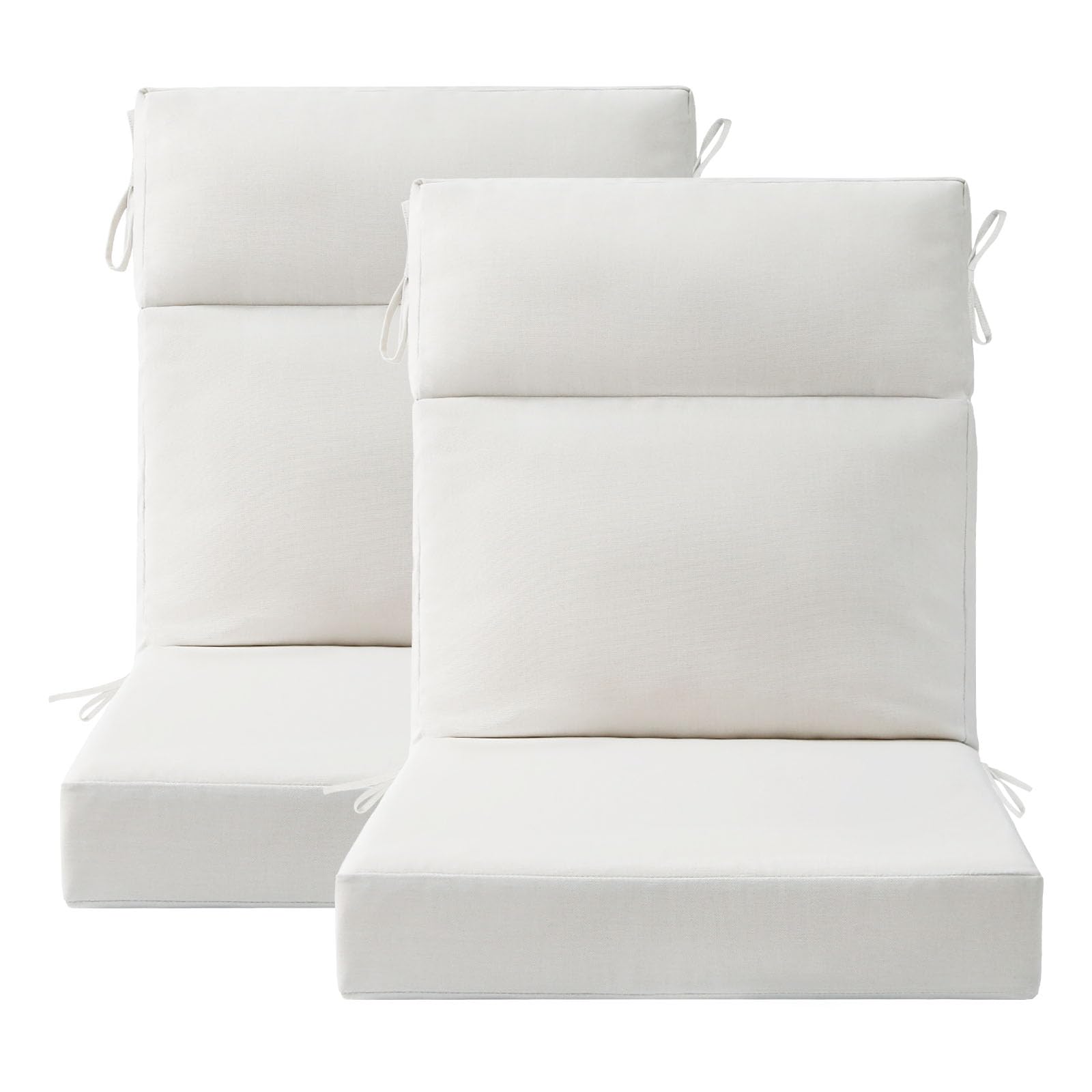 Unimatta Outdoor High Back Chair Cushion Seat Pads, 44 x 21 Inch Water-Repellent & Fade-Resistant Patio Furniture Cushions with Ties for Adirondack,