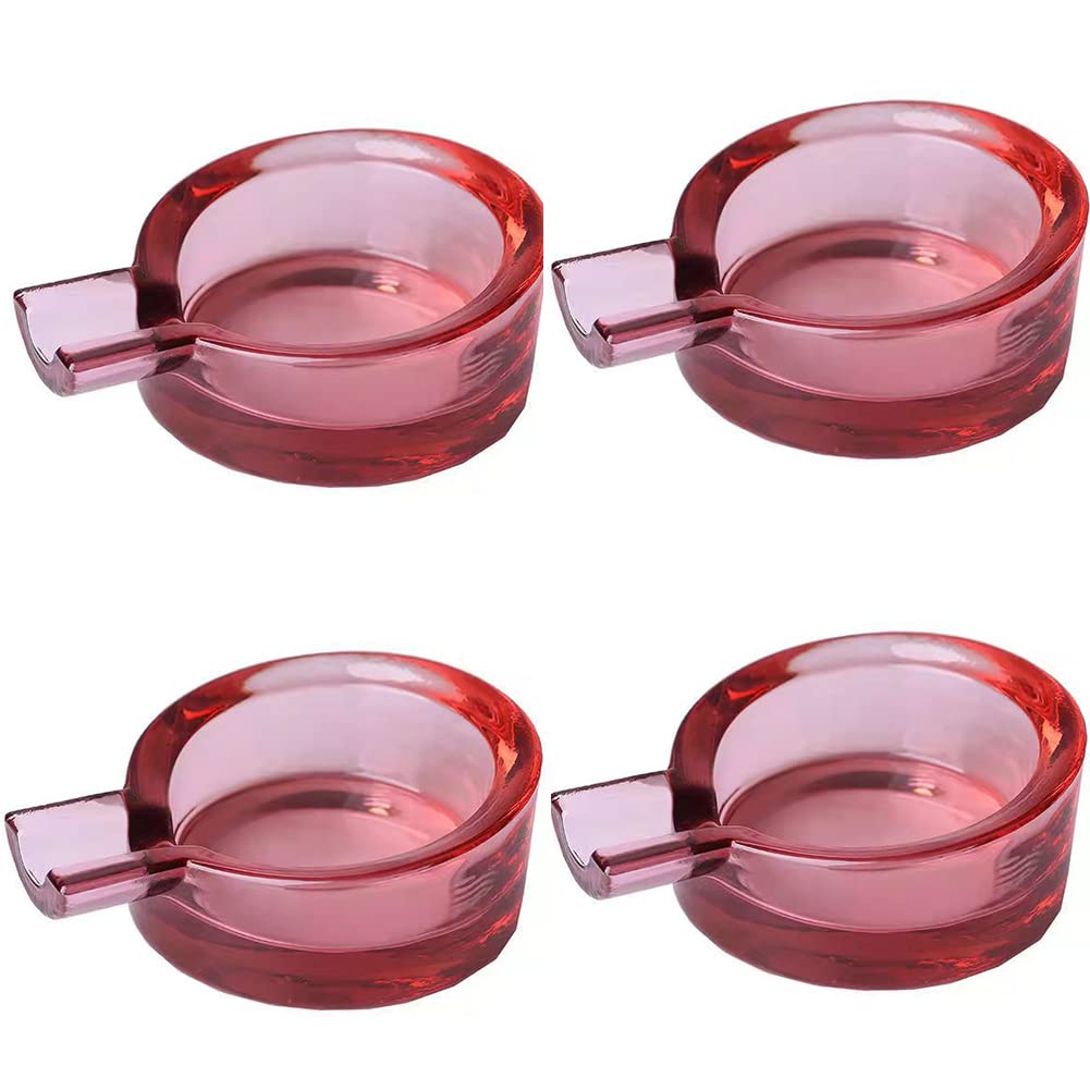 Mini Crystal Glass Ashtray Living Room Office Multifunctional Ashtray Creative Exquisite Compact Ins Style Ashtray