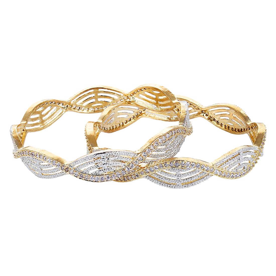 American Diamond Plated Bangles (2.6)