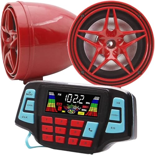 Vista 12 de XYC Altavoz inalámbrico Bluetooth de 3 pulgadas para motocicleta, resistente a la intemperie, reproductor de música MP3, sistema de amplificador