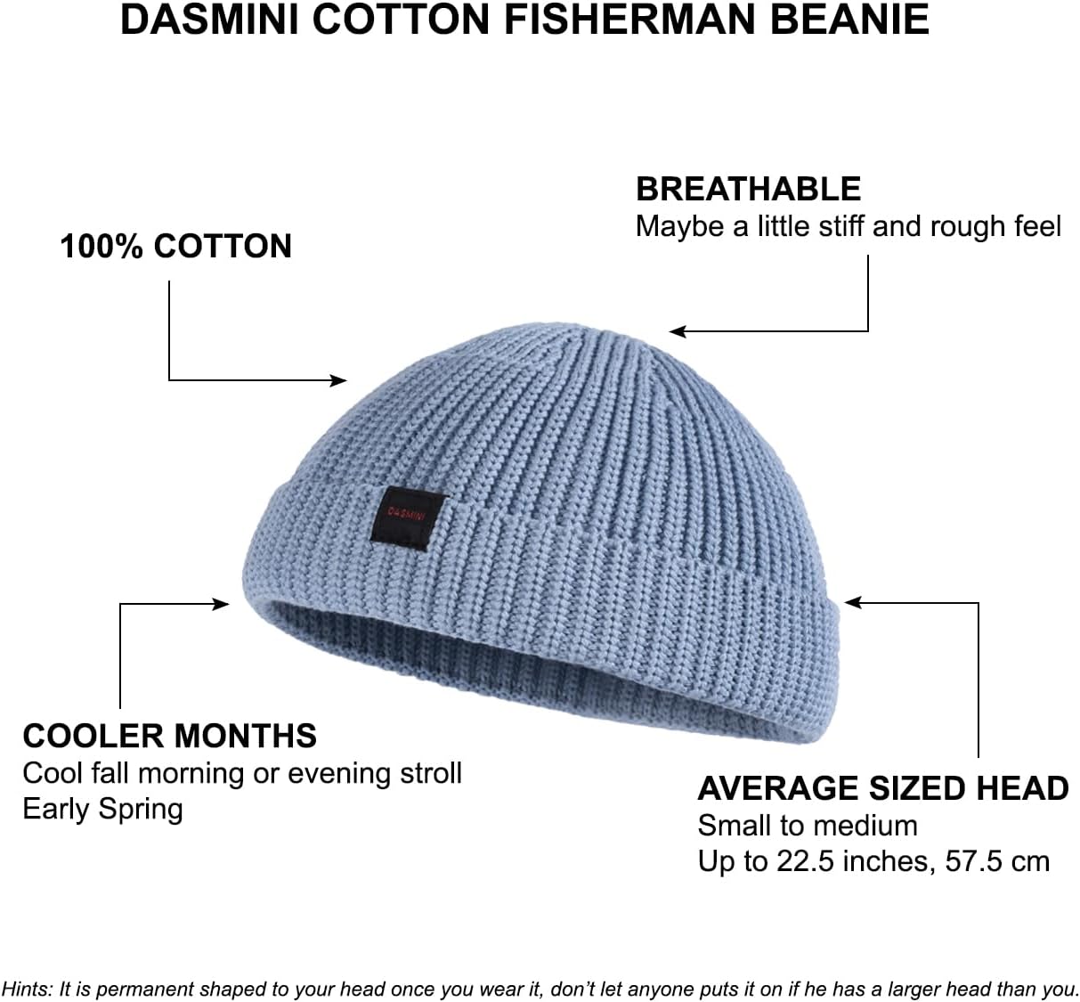 Fisherman Beanie Hats for Men Women,Knit Trawler Skull Cap,Watch Cap,Spring Fall Winter Warm Short Hats - Image 5