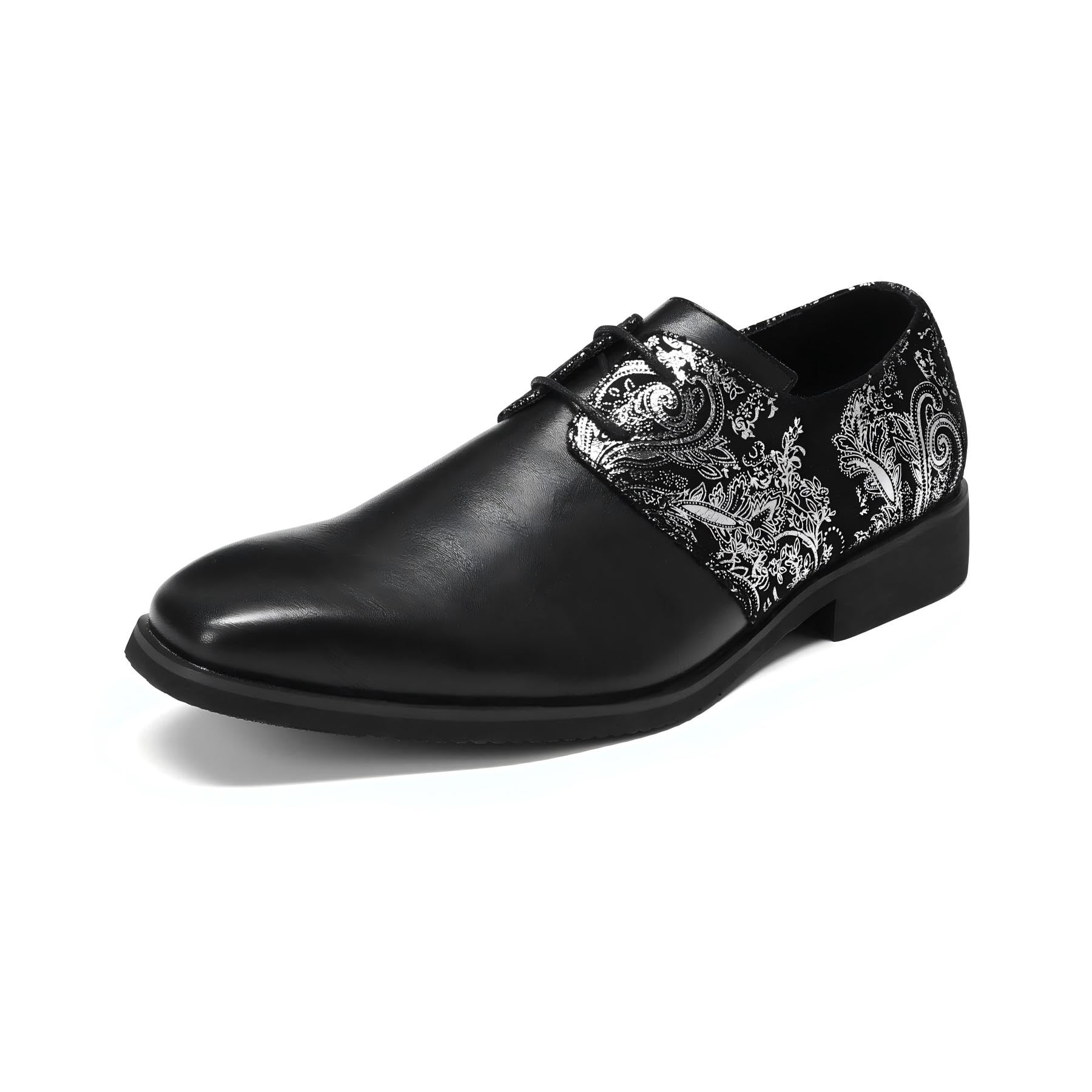 YFFUSHI Herren Anzugschuhe Paisley Jacquard Lederschuhe Business Hochzeit | Glänzend, PU, Schnürung, Leicht, Abendschuhe, Derby Smoking, Formell, Smart-Casual