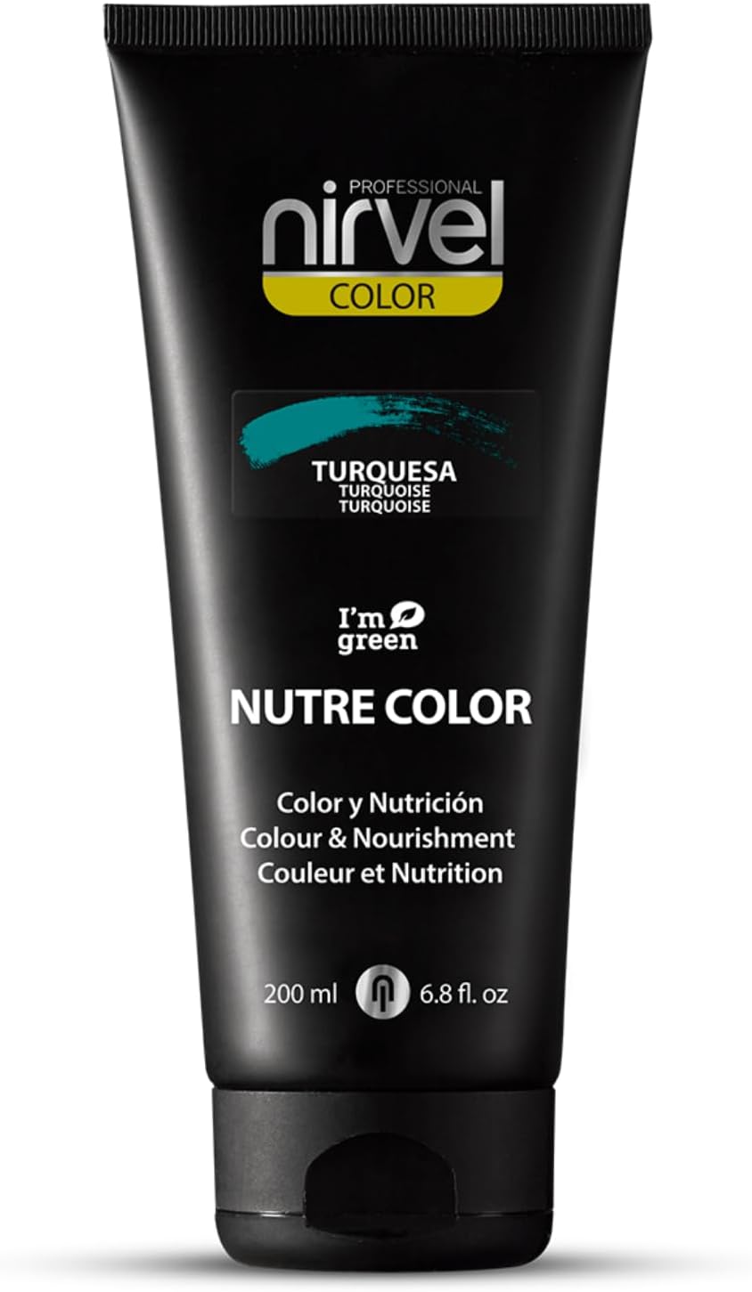 Nirvel NUTRE COLOR FLUOR Turquoise 200 mL professional mask - temporary coloring - nutrition and brightness