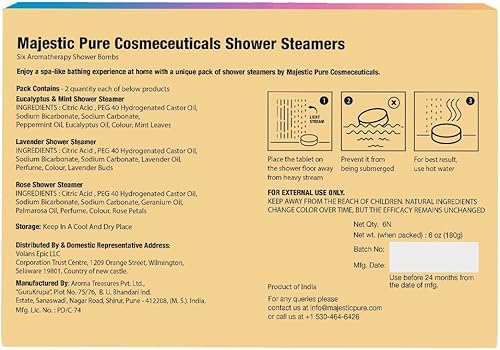 Miniatura 5 de Majestic Pure Vaporizadores de ducha  Paquete variado de 6 tabletas de ducha con aceites esenciales  Relajante y rejuvenecedor  Regalos para hombres