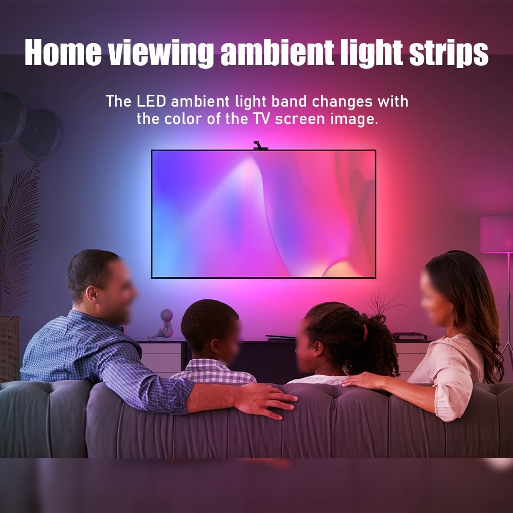 Striscia di Luci A LED Strisce LED Intelligenti Striscia Luminosa Dell'ambiente del Computer Sincronizzata con Lo Schermo del Suono E della Luce Adatto per TV da 55~65 Pollici