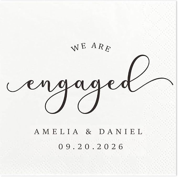 Custom Engaged Napkins: Personalized Flair for Your Engagement Party