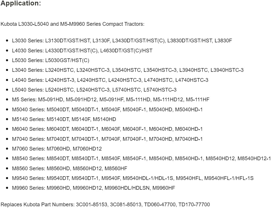 Tractor Seat with Flip-up Bracket & Armrests; Compatible with Kubota L3030, L3130, L3430, L3830, L4030, L4330, L34630, L5030, L3040, L3240, L3540, L3940, L4040, L4240, L4740; 310001BK-901001