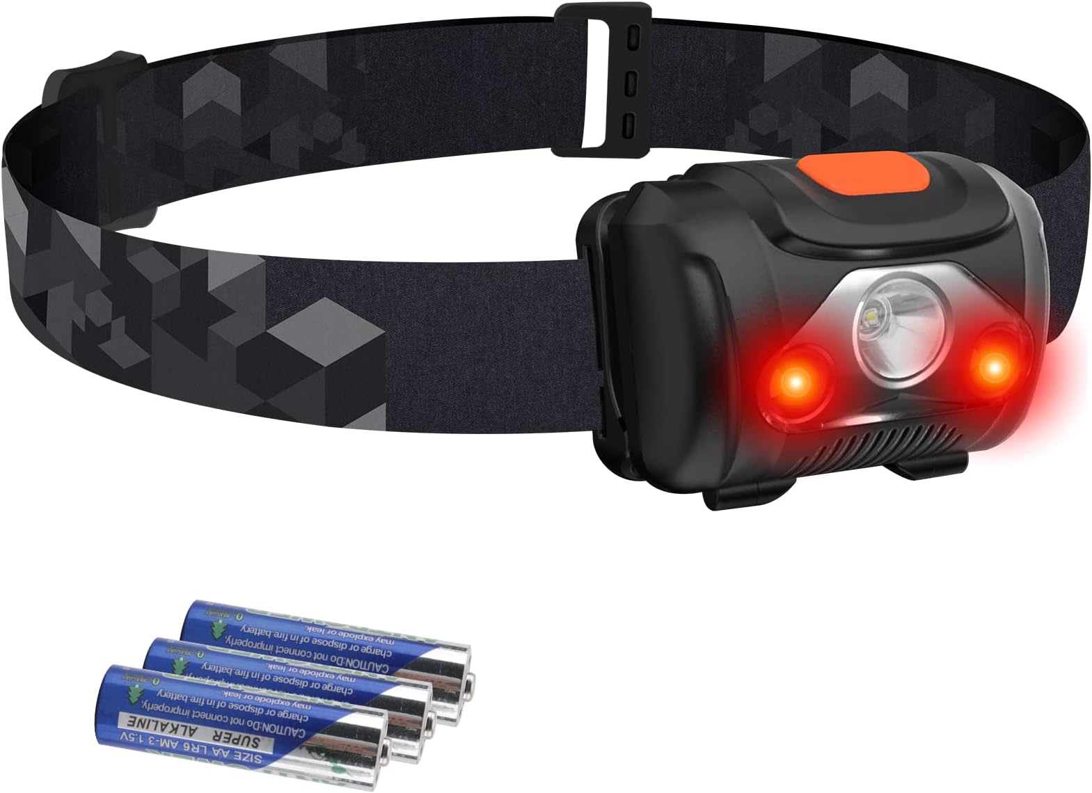 weneasker Lampe frontale LED avec lumière rouge - Lampe frontale
