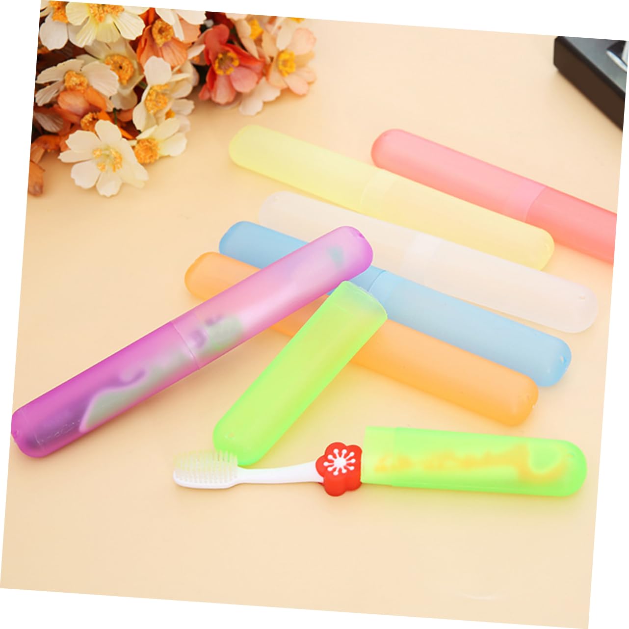 MAGICLULU 84 Piezas Estuche para Cepillos De Color Caja De Cepillo De Pasta Caja De Pasta De De Plástico Fundas para Cepillos De Páginas