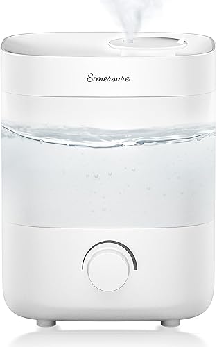 Humidificador de llenado superior, tanque de agua de 2 L para dormitorio, humidificador de aire blanco de larga duración 28 horas para habitación