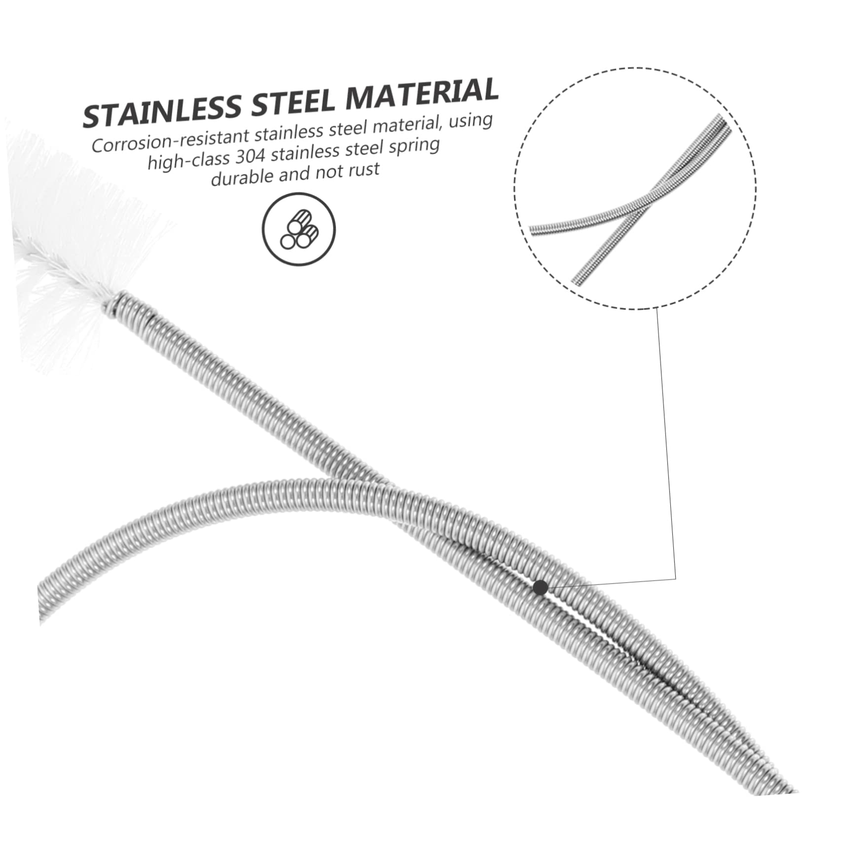 FOMIYES Hose Brush Tube Cleaner Flex Hose Cleaner Water Brush Pumps Straw Cleaner Brush Flexible Cleaning Brush Aquarium Brush Multipurpose Stainless Steel Fish Tank Brush