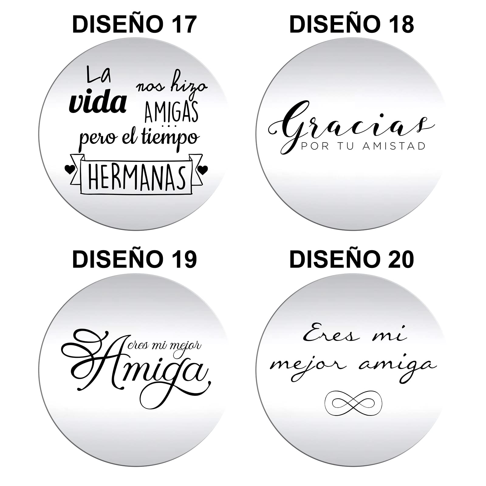Regalo Amiga - Pulsera con Mensaje Personalizado Amistad - Pulsera Original Mejor Amiga con Medalla y Texto Grabado para Regalar en Cumpleaños, Navidad - Plata de Ley
