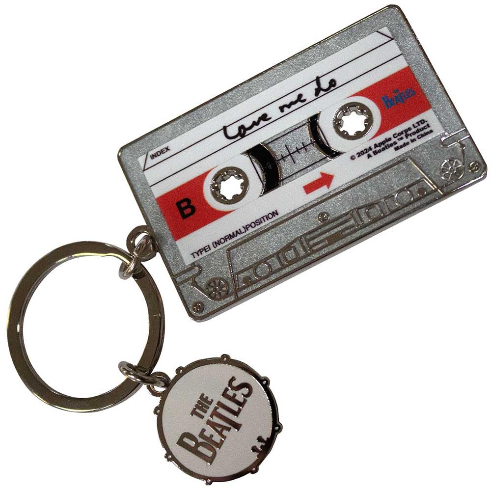 Rock Off Officially Licensed Products Unisex Multi-Colored The Beatles Now And Then Casette Keyring One Size