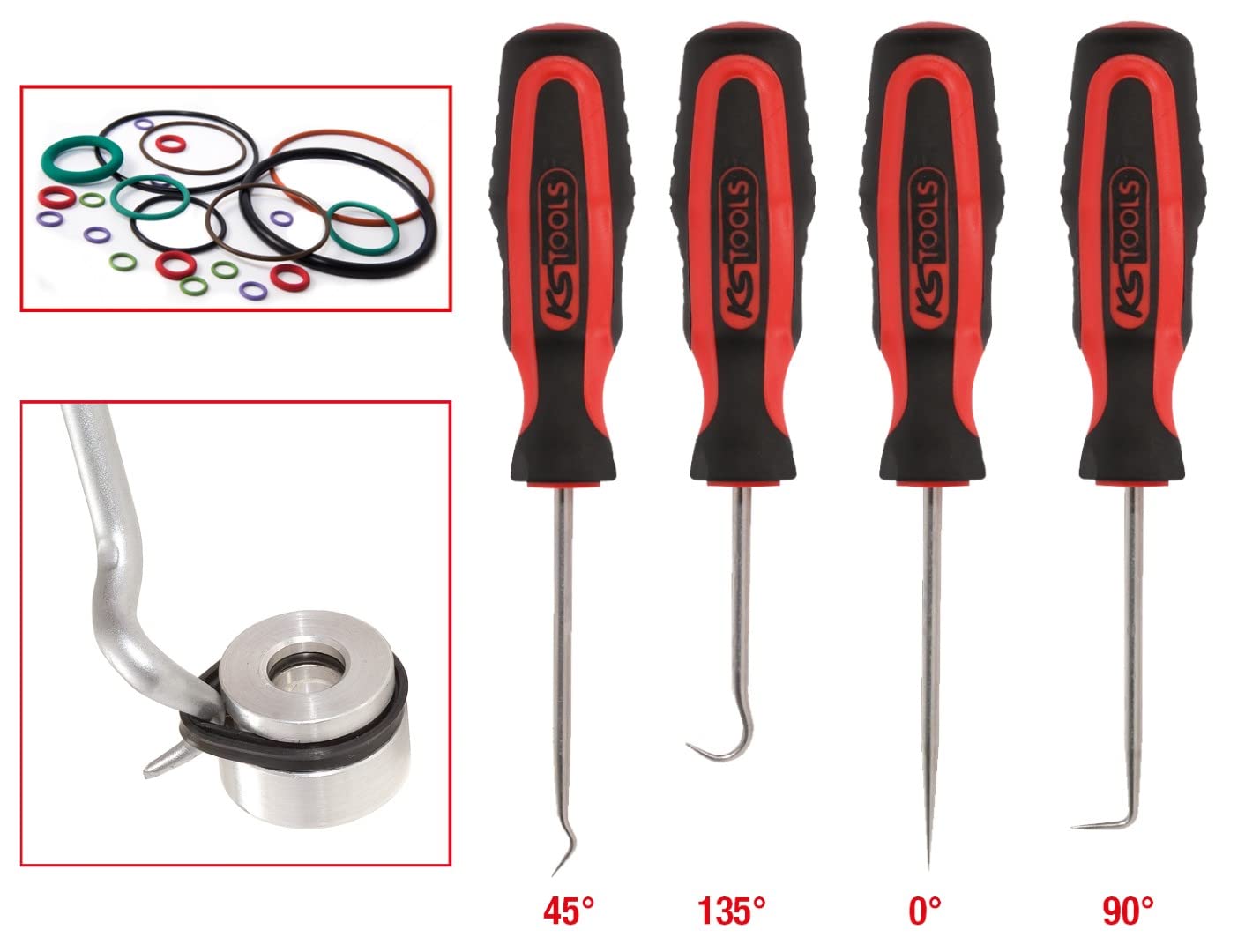 KS Tools 550.1045 Zestaw narzędzi haczykowatych, 4-szt