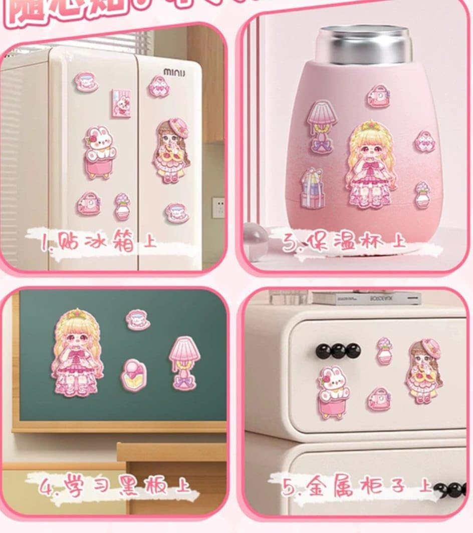 Diy Magnetic Dress-Up Princess |Pretend Play Toys For Girls| Magnetic Dress-Up Doll Book Toy For Girls – Reusable Magnetic Sticker Play Set With Stand & Scenes, 3 Year And Up 1