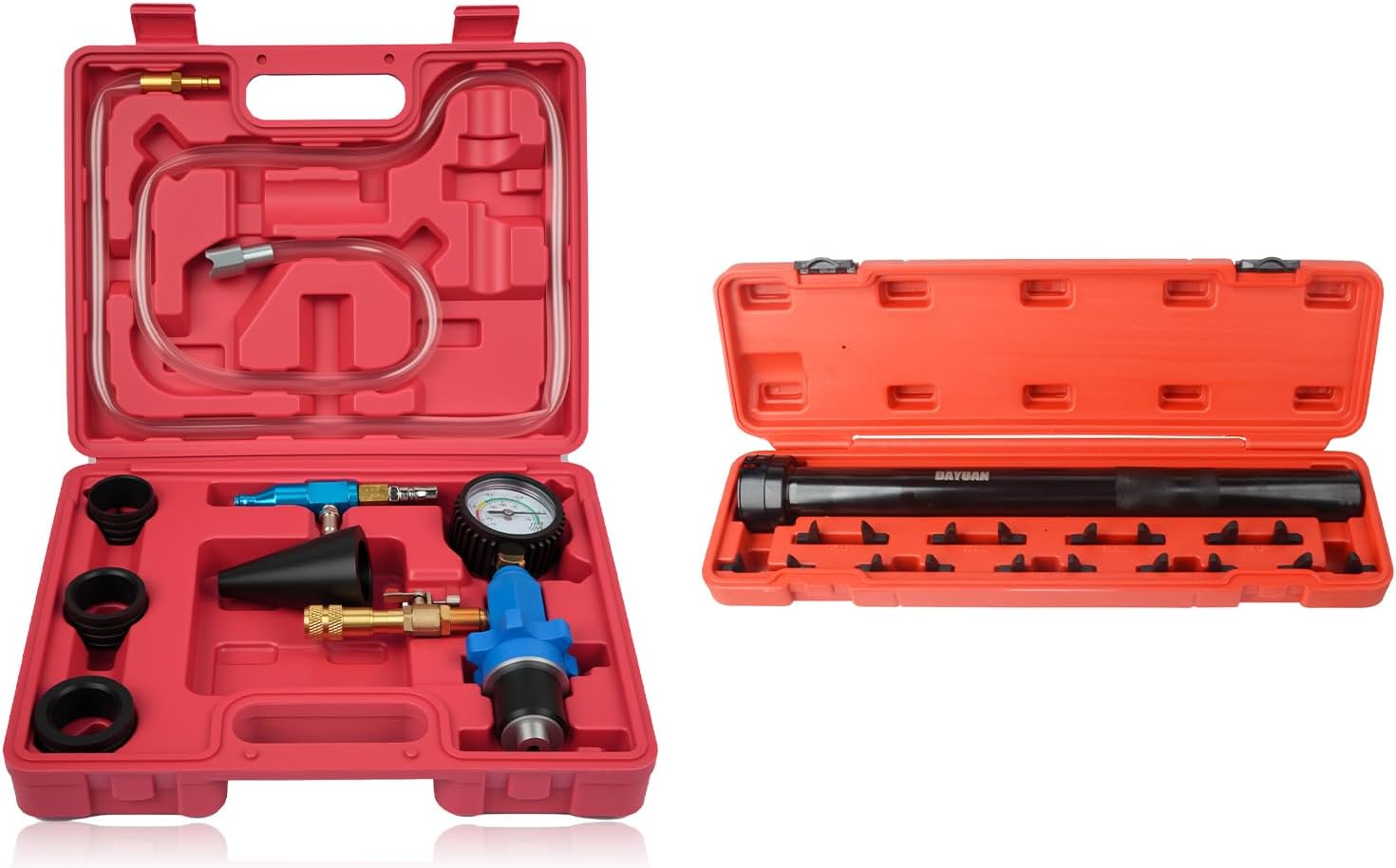 DAYUAN Cooling System Vacuum Purge Radiator Coolant Refill Tool Kit Bundle with Inner Tie Rod Removal and Installation Tool Kit