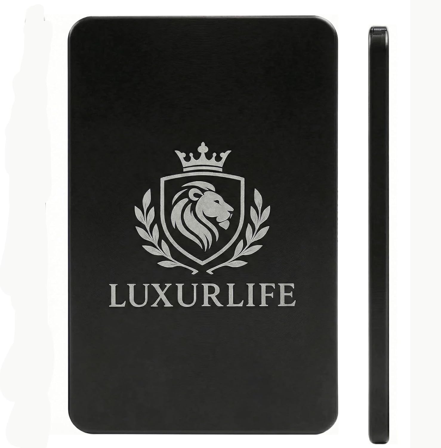 5mm Ultra-Slim Aero-Grade Metal 10-Compartment Dual-Row Storage Box with Laser-Engraved Lion Crest, Mirror, Gift Set