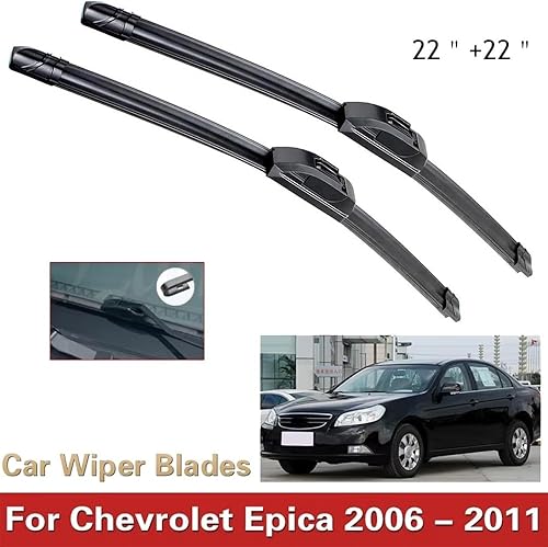 Miniatura 2 de Escobillas de limpiaparabrisas delantero compatibles con Chevrolet Epica 2006-2011 para parabrisas de automóvil, cepillos de lluvia de 22 + 22