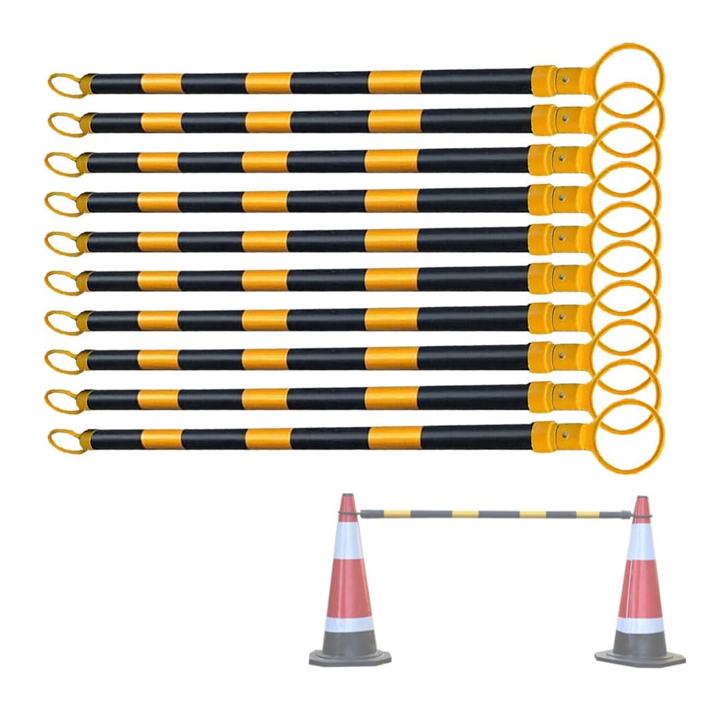 Barrière de sécurité pour éviter les accidents de chantier avec poteaux PVC réfléchissants