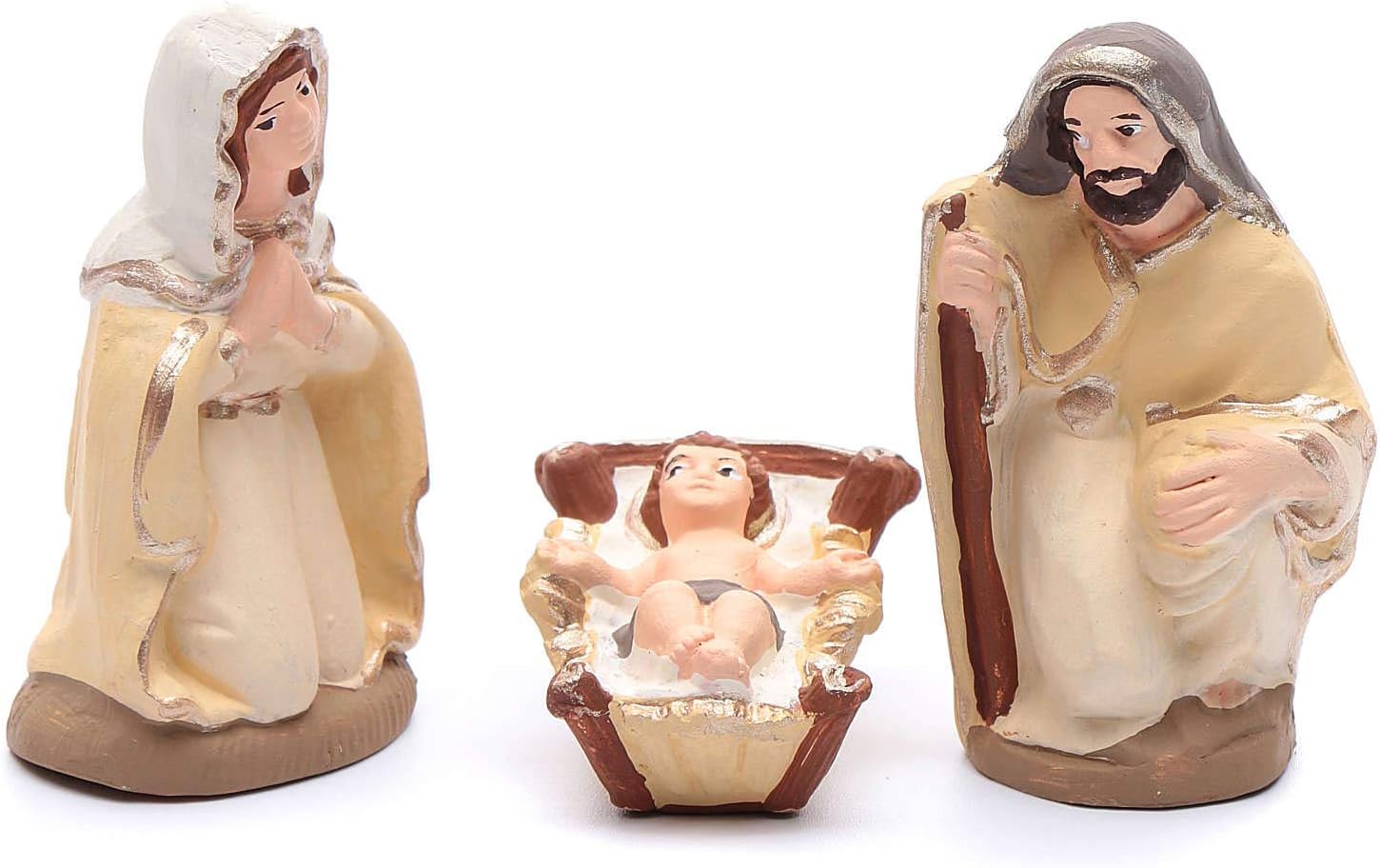 Holyart Nativity Set in Painted Clay 20 Figurines 10cm
