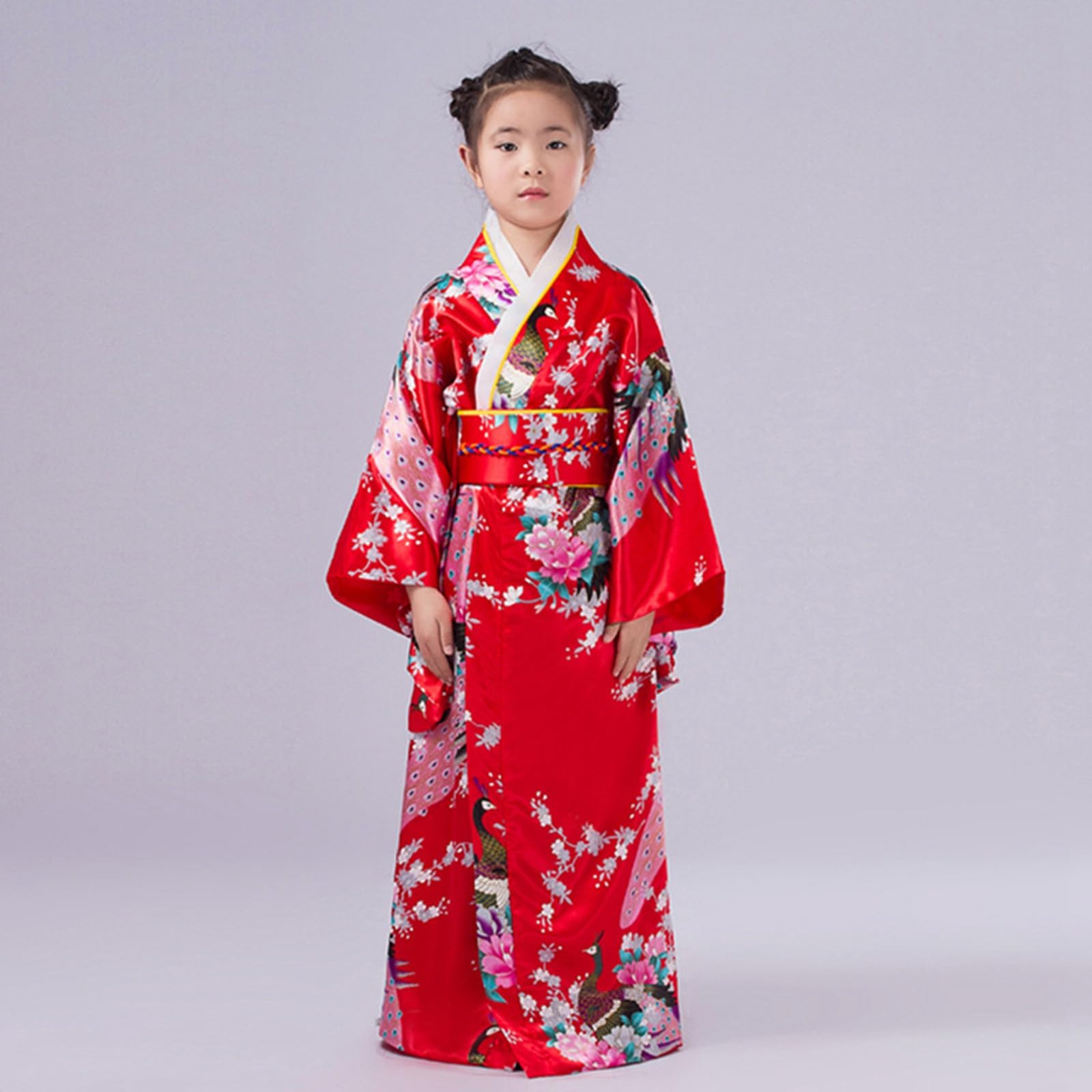Generisch 2025 vestido tradicional japonés kimono bata para niños niñas yukata kimono anime cosplay túnica trajes bodysuit