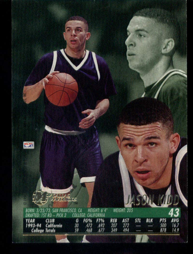 Amazon.com: Basketball NBA 1994-95 Fleer Ultra #43 Jason Kidd #43
