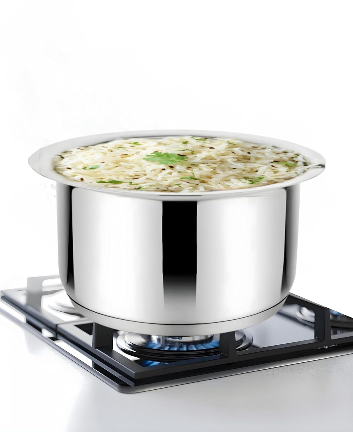 Kanshita's Rasoiware Stainless Steel Induction Bottom Friendly Patila/Tope/Pot (Induction & Gas Stove) 1 Liter 4