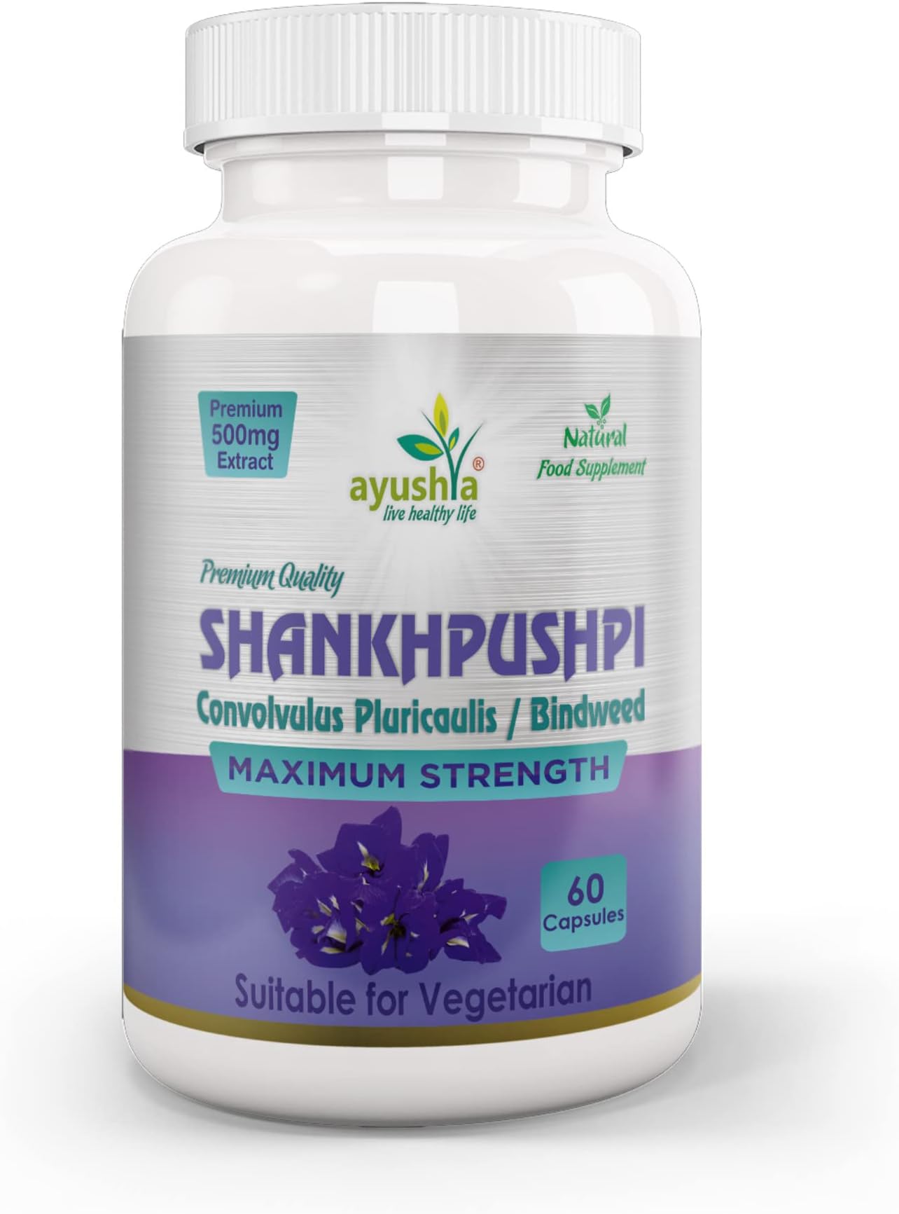 Ayushya Shankhpushpi Capsule, 60 Capsules, Natural