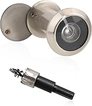 Türspion mit Sichtschutz 200° Weitwinkel Optische Glaslinsen Bohrloch Ø 16mm Spion mit Bohrer Einstellbare Länge Türspion für 35-60mm Dicke Türen