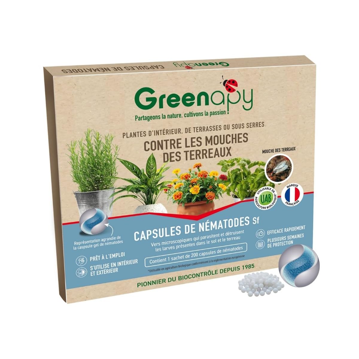 Biotop - Nématodes mouches des terreaux en micro-​capsules par 200