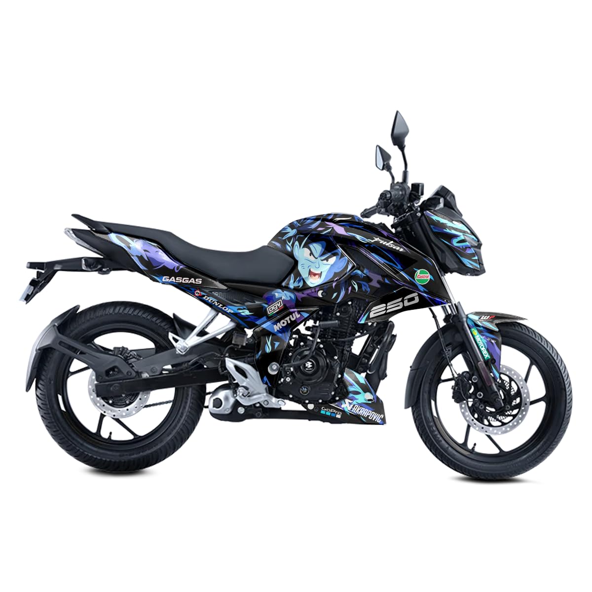 Pulsar N160 / N250 Graphic Kit | Anime | by Motocross Graphix| Printed on Standard/Premium Vinyl with Ultra Gloss Laminate, Waterproof, Precise Precut Sticker, Non-Fading. Full Kit-image-46
