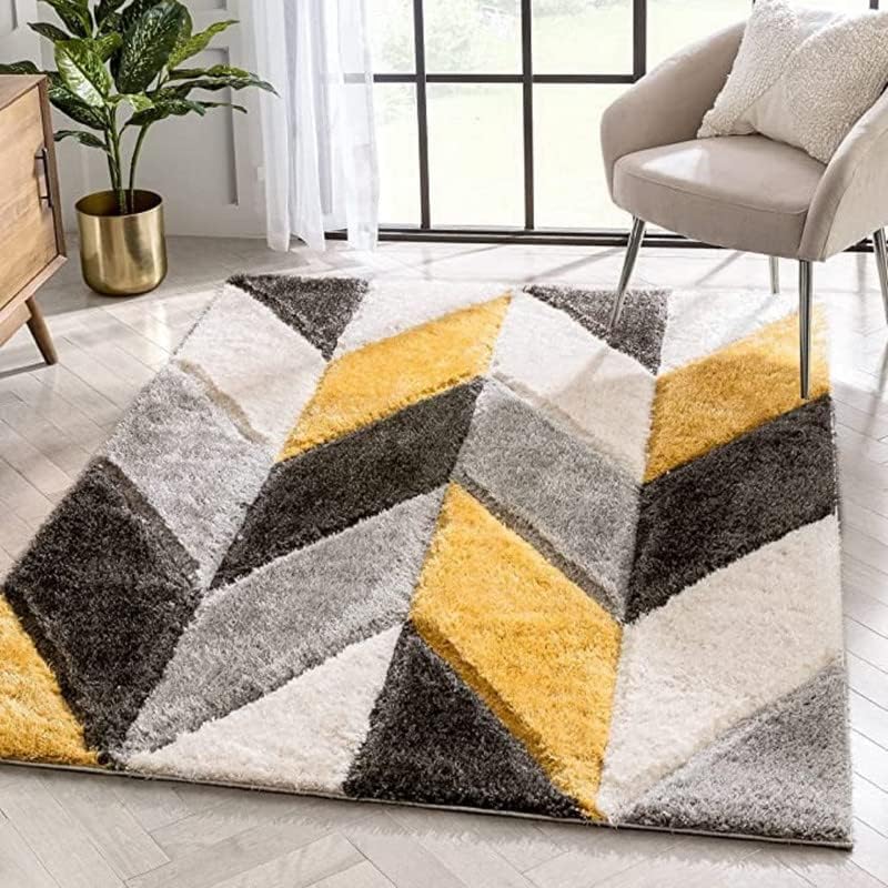 Image of Carpet for Hall | Carpet for Living Room |4X6 FEET Rugs for Bedroom | Carpet | Rug for Living Room | Carpet & Rugs for Home Decor | Carpet for Bedroom Floor (Black Yellow Multi)