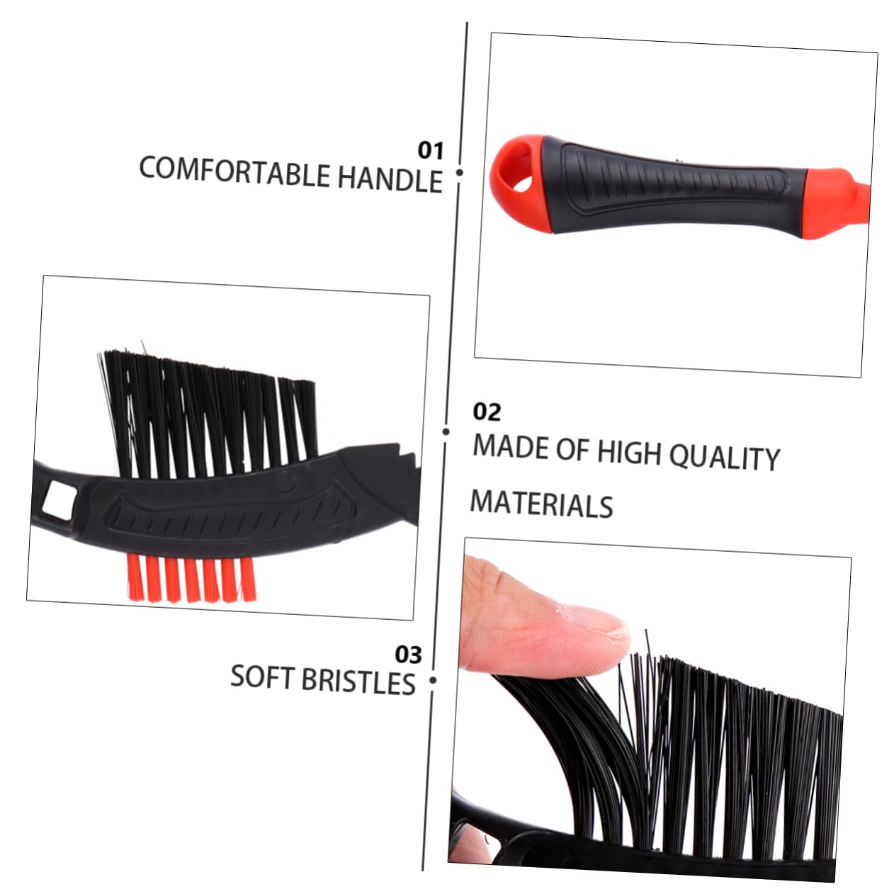 KOMBIUDA Bicycle Chain Kit 2pc Nylon Brush Oil Resistant Heavy Duty Bike Chain Cleaner