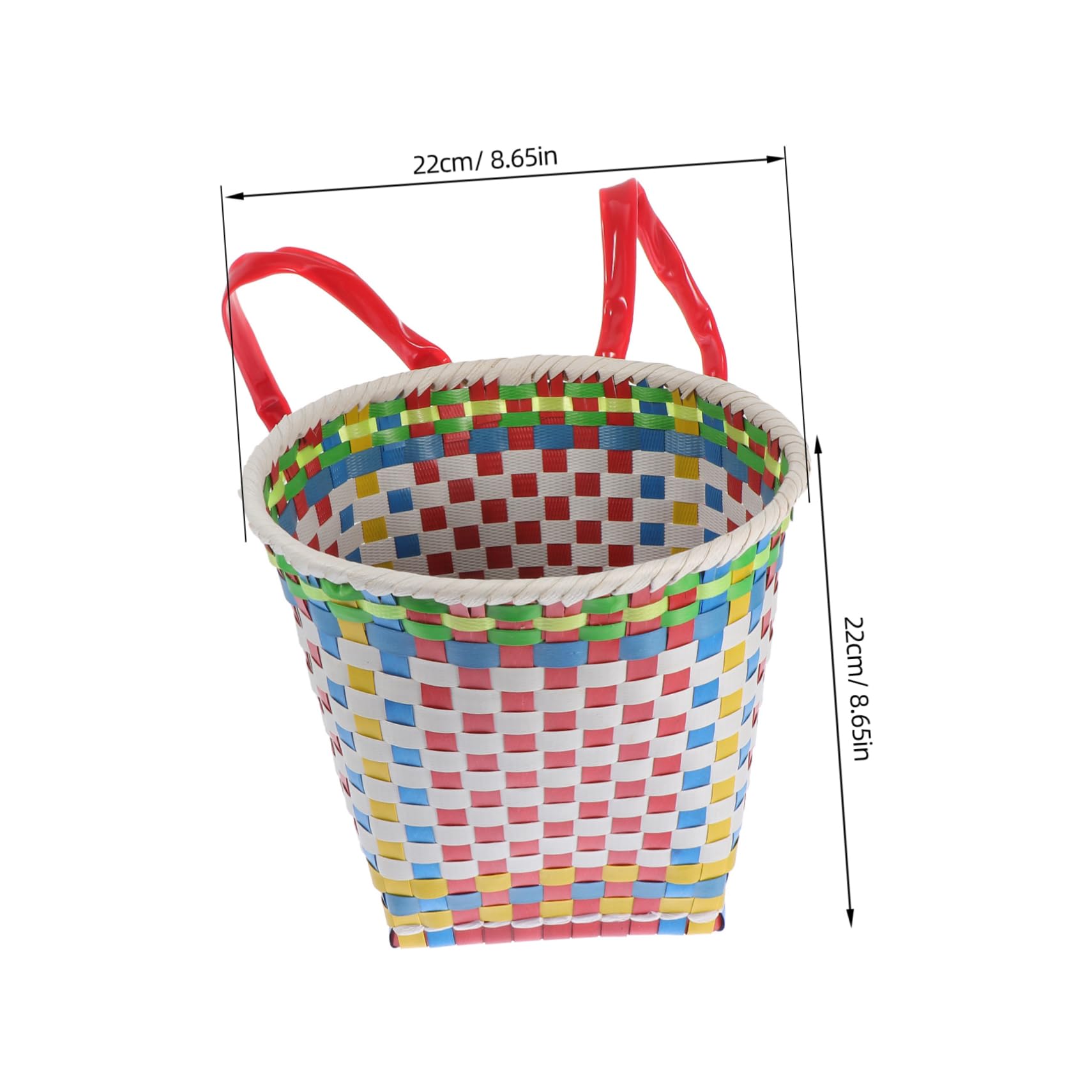 ERINGOGO Outdoor Basket Boys and Girls Toy Small Pack Basket Plastic Woven Easter Woven Random Color