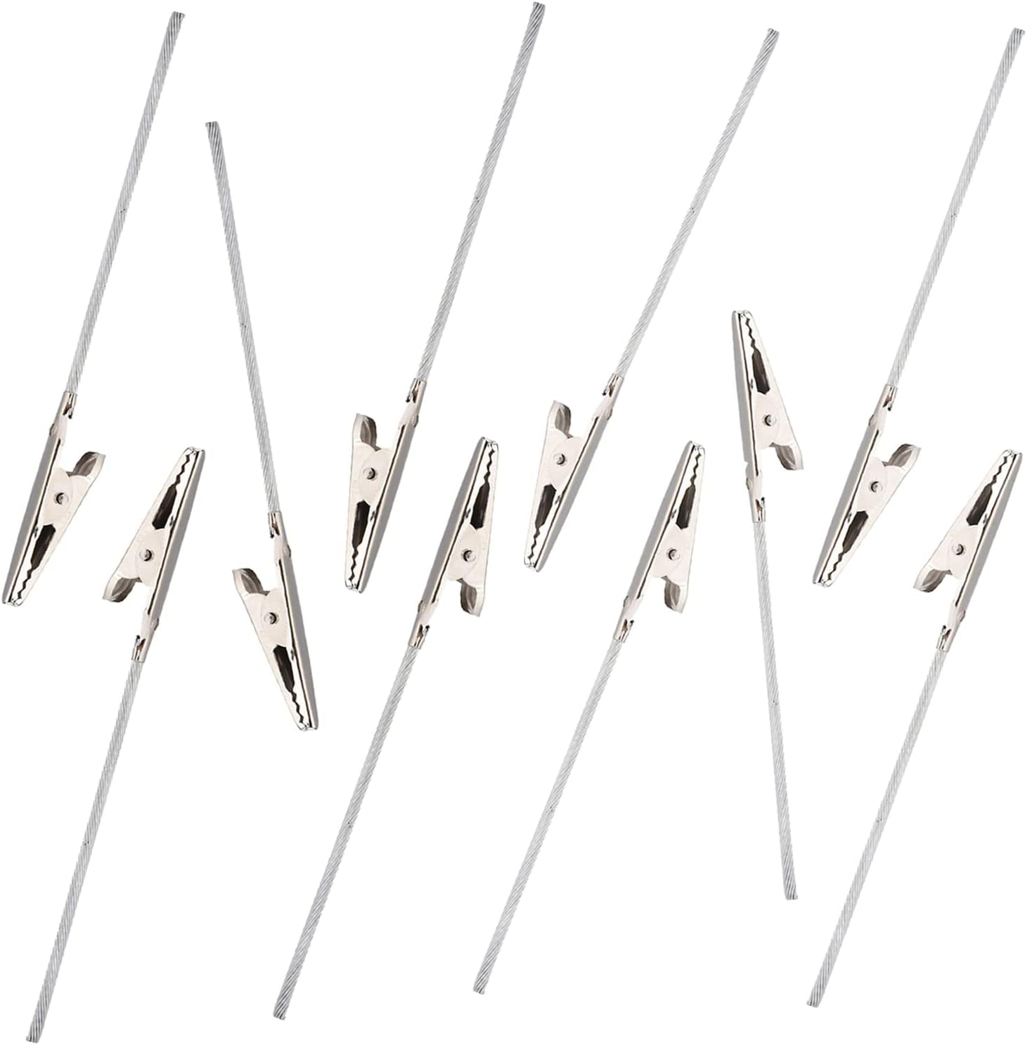 LURI 50 pk de cocodrilo clip de metal, porta tarjetas de presentacion