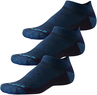 WANDER Merino Wool Ankle Running Hiking Socks 3 Pairs Lightweight Cushioned Sweat-Wicking No Show Athletic Socks Men Women