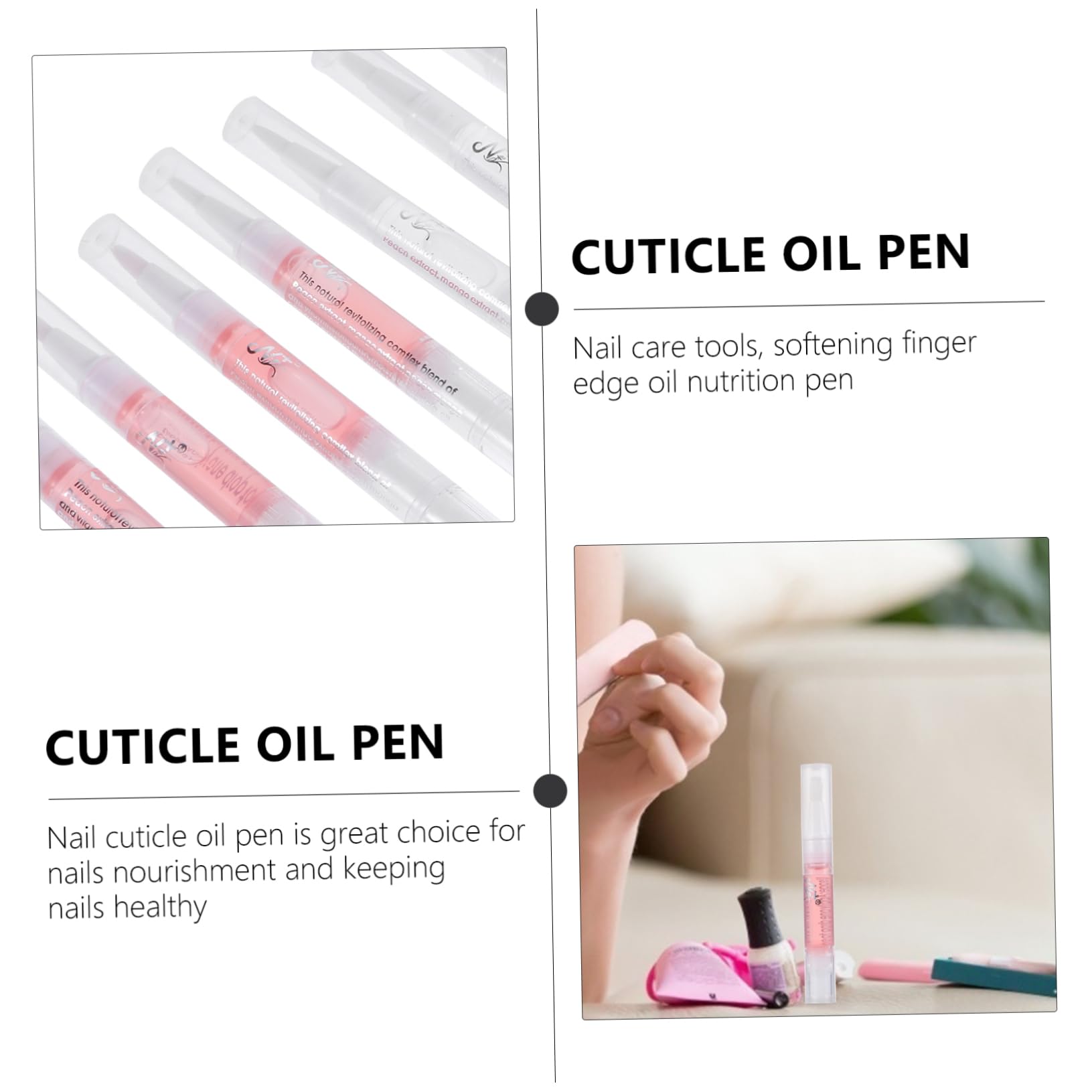 Healeved 24piezas Nutriente Para Cutículas Lápiz Hidratante Para Cuidado De Uñas Para Manicura y Reparación De Para Salones y Casa