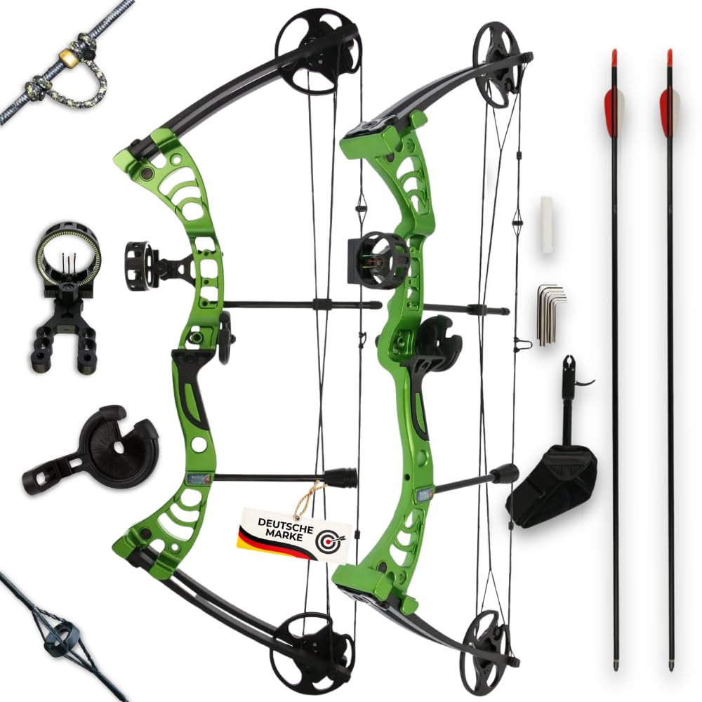 Drake Gecko RTS, 30–55 lbs, Compoundbogen, Farbe: Grün | perfekt für Jugendliche und Erwachsene, ein echter Hingucker im Bogensport