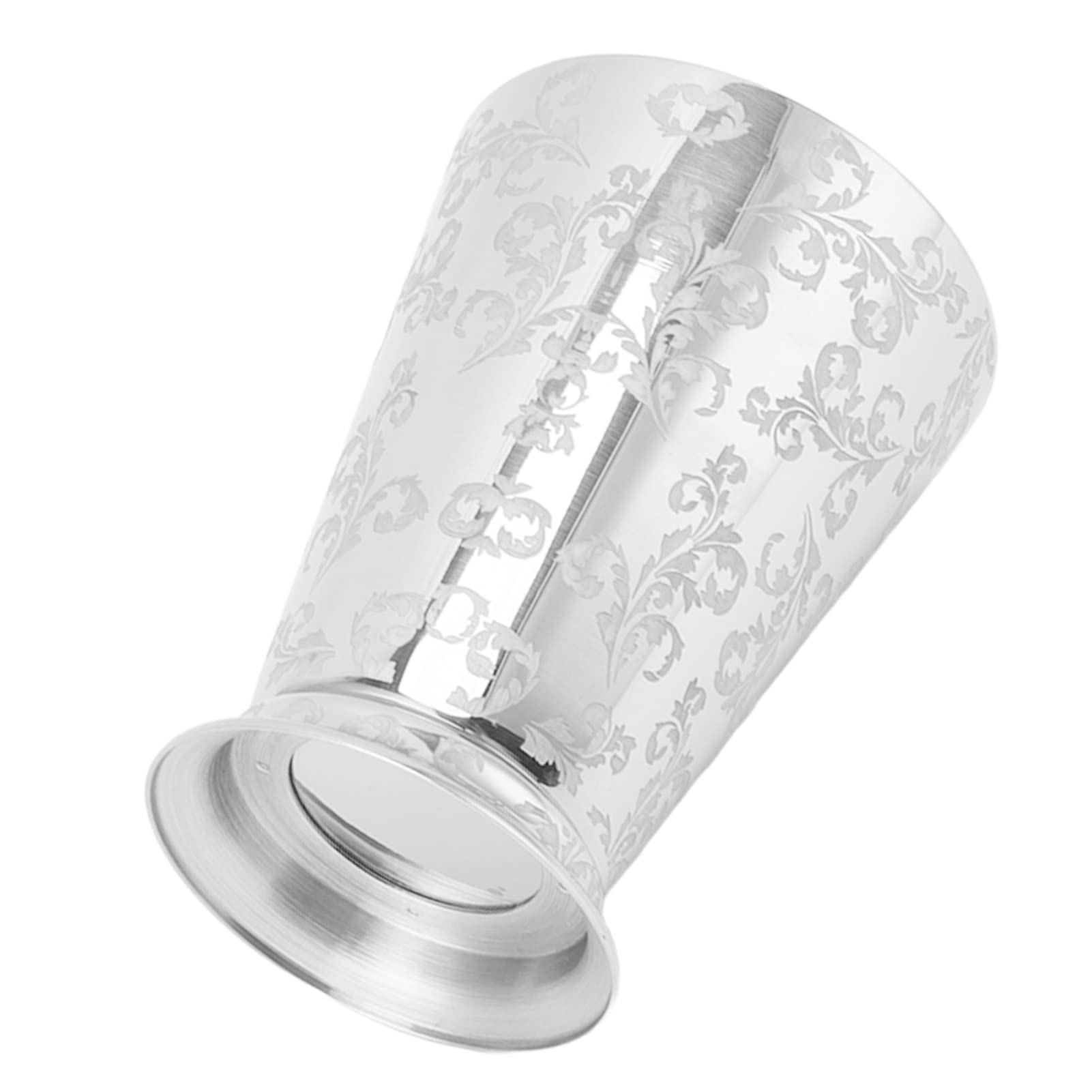 Cocktail Drinking Cup 304 L Steel Silver Finish Moscow Mule Mug For Bars Home Totem Pattern Carving Cocktail Drinking Cup 304 (Leaf Pattern Carving)